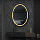 LUVODI 60x80cm Oval LED Bathroom Mirror with 8 RGB Backlit 3 Front Light Color Smart Defogging TouchCRI>90