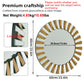 Contemporary Decorative Wall Mirror Round Starburst Mirror w/ Glass Beveled Edge for Living Room