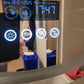 LUVODI Round LED Bluetooth Bathroom Mirror with Smart Display 80x80cm