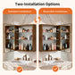 Mid Century Medicine Cabinet with Mirror, Double Mirror Doors, With Sensor Light