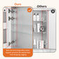 LUVODI 20x28" Bathroom Mirror Cabinet w/ Door Storage & Adjustable Shelves