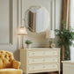 Flower-shaped Silver Glass Wall Decor Mirror Beveled Gold Rim Accent Mirror for Hallway, Living Room