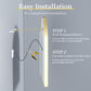 LUVODI Arched LED Bathroom Mirror with Gold Aluminum Alloy Narrow Frame Defogging 3 Color