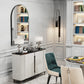 LUVODI Black Framed Arched Wall Mirror Bathroom Bedroom Makeup Dressing Mirror