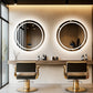 LUVODI Round LED Bluetooth Bathroom Mirror with Smart Display 80x80cm