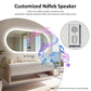 LUVODI Oval Bluetooth Bathroom Mirror 1200*600mm Bluetooth Speaker Bathroom Mirror