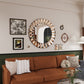 Contemporary Decorative Wall Mirror Round Starburst Mirror w/ Glass Beveled Edge for Living Room