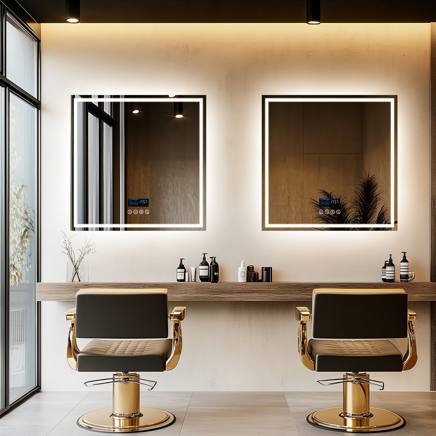 LUVODI Square LED Buetooth Bathroom Mirror Music Mirror