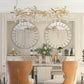Wall Decor Art Accent Mirror Round Venetian Ornate Mirror for Hallway, Living Room