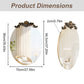 Oval Vintage Baroque Mirror Antique Glam Wall Glass Mirror