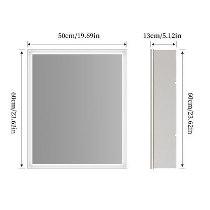 LUVODI LED Bluetooth Bathroom Mirror Cabinet, 500x600mm, 600x700mm, 3 colors, defogging