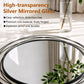 31.5in Large Round Decorative Mirrors, Metal Wire Frame Wall Mirror, Black & Gold