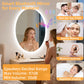 Espejo de baño LED con Bluetooth y altavoces LUVODI, antivaho e iluminado, 23,6 x 31,5 pulgadas