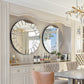 Wall Decor Art Accent Mirror Round Venetian Ornate Mirror for Hallway, Living Room