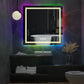 LUVODI 80x80cm Square LED Bathroom Mirror with 8 RGB Backlit 3 Front Light Color Smart Defogging Touch
