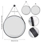LUVODI Round LED Bathroom Mirror with Black Frame for Bathroom Bedroom Entryway