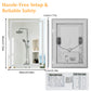 Espejo de baño rectangular de vidrio templado iluminado LUVODI con altavoces Bluetooth (sin pantalla)