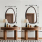 Modern Farmhouse Decorative Asymmetrical Wall Mirror Black Walnut Wood Framed