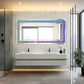 Full Length Mirror with RGB Lights Wall Hanging Mirror Crush Diamond Inlay for Living Room, Bedrooms, Cloakrooms