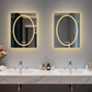 LUVODI  Frameless Tempered Glass LED Bathroom Mirror, Backlit with Round Front Light