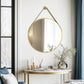 Gold Round Mirror With Hanging Rope For Living Room, Bedroom, Entryway