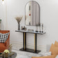 LUVODI Black Framed Arched Wall Mirror Bathroom Bedroom Makeup Dressing Mirror