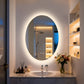 LUVODI Oval LED Bathroom Mirror, Tempered Glass (Glowing Outer Edge)