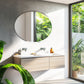 Frameless Beveled Edge Oval Wall Mirror