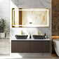 LUVODI Floating Bathroom Vanity Set: Vintage Wall Bathroom Vanity Sink with Doors ( Mirror not Included)