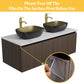 LUVODI Floating Bathroom Vanity Set: Vintage Wall Bathroom Vanity Sink with Doors ( Mirror not Included)