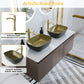 LUVODI Floating Bathroom Vanity Set: Vintage Wall Bathroom Vanity Sink with Doors ( Mirror not Included)
