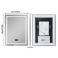 LUVODI LED Bluetooth Bathroom Mirror with Display, Rectangular Lighted Bathroom Mirror with Tempered Glass, Frontlit and Backlit Vanity Mirror