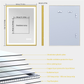 LUVODI Square LED Bathroom Mirror with Gold Aluminum Alloy Narrow Frame Defogging 3 Color
