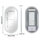LUVODI Long Oval LED Bathroom Mirror, Tempered Glass Front Lit Vanity Mirror (2 Buttons)