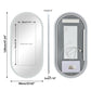 LUVODI Long Oval LED Bathroom Mirror, Tempered Glass Front Lit Vanity Mirror (2 Buttons)
