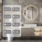 LUVODI Innovative Lighted Bathroom Mirror with Backlit Clear Glass Frame for Charming Lighting Effects( No Plug)