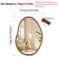 Mid Century Asymmetrical Wall Mirror Wood Frame Irregular Wall Mirror