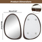 Modern Farmhouse Decorative Asymmetrical Wall Mirror Black Walnut Wood Framed