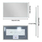 LUVODI Rectangular LED Bathroom Mirror with Defogger, Front-Lit Wall Mounted Vanity Mirror