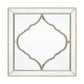 Elegant Square Wall Silver Glass Decorative Accent Mirror Golden Rim for Hallway