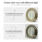 Contemporary Decorative Wall Mirror Round Starburst Mirror w/ Glass Beveled Edge for Living Room