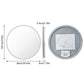 LUVODI Round Bathroom Mirror with Lights Tempered Glass(2 Buttons)