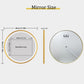 LUVODI Round LED Bathroom Mirror with Gold Aluminum Alloy Frame Sand to the Edge Mirror