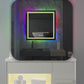 LUVODI 80x80cm Square LED Bathroom Mirror with 8 RGB Backlit 3 Front Light Color Smart Defogging Touch