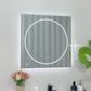 LUVODI  Frameless Tempered Glass LED Bathroom Mirror, Backlit with Round Front Light