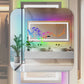 LUVODI Rectangular Bluetooth Bathroom Mirror with RGB Backlit, Smart Display Horizontal Hanging