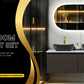 LUVODI Floating Bathroom Vanity Set: Vintage Wall Bathroom Vanity Sink with Doors ( Mirror not Included)