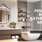 LUVODI Lighted Bathroom Mirror with Strap Round LED Bathroom Mirror