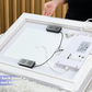 Espejo de baño rectangular de vidrio templado iluminado LUVODI con altavoces Bluetooth (sin pantalla)