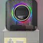 LUVODI Round LED Bathroom Mirror with 8 RGB Backlit 3 Front Light Color Smart Defogging Touch